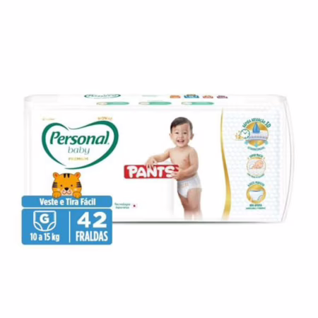 Personal Fralda Baby Premium Pants, G, 42 Unidades • A