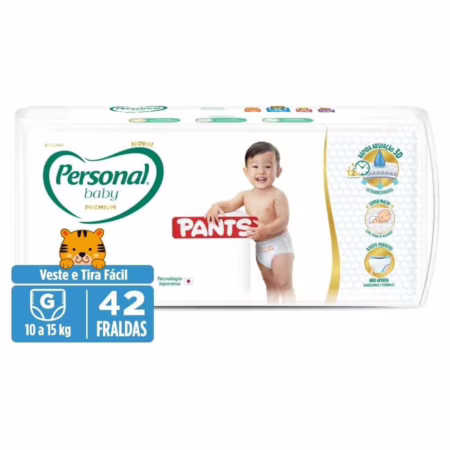 Personal Fralda Baby Premium Pants, G, 42 Unidades