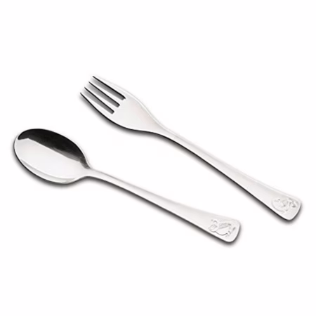 Tramontina 66970030 Jogo de Talheres Infantil Aço Inox com 2 Peças, Prata