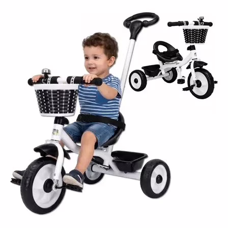 Triciclo Infantil 2 Em 1 Com Empurrador Pedal Passeio Motoca