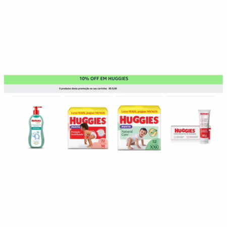 10% OFF EM HUGGIES