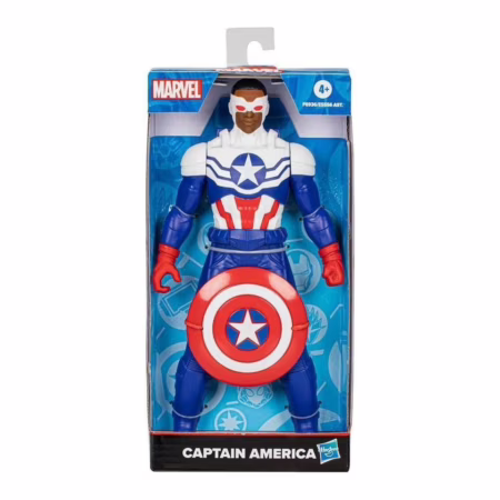 Action Figure Marvel Capitão América com Escudo Mighty Hero Series 22,5cm