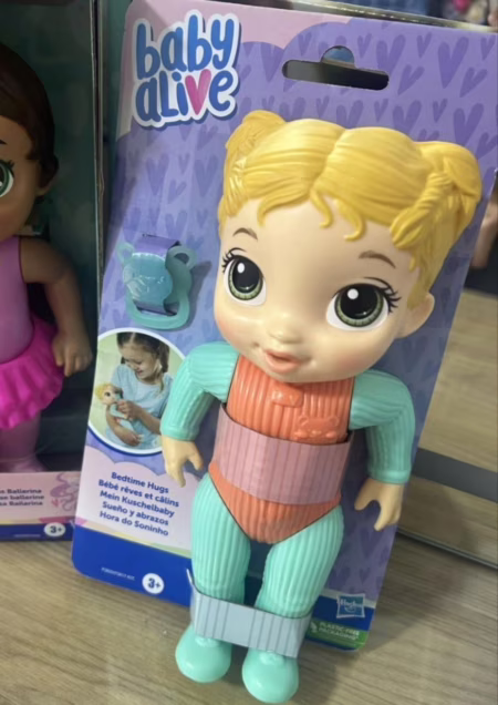 Baby Alive, Boneca, Hora do Soninho, Harper Hugs - Cabelos Loiros, Brinquedo Interativo, 24 cm