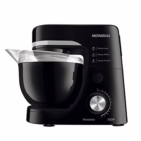 Batedeira Planetária, Mondial, Preto, 700W, 220V - BP-03-B