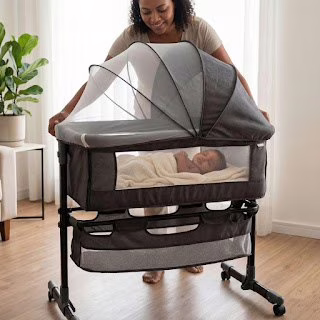 Berço Portátil Bebê Acoplado Co-Bed Connect Maxi baby (Grafite)