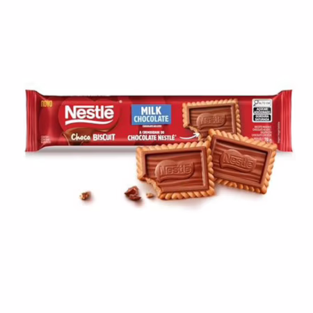 Biscoito com Chocolate Chocobiscuit NESTLÉ Ao Leite 78g