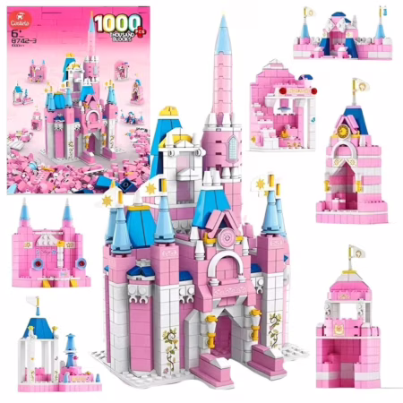 Blocos de Montar Castelo Encantado 1000 Peças 6 em 1 Castela