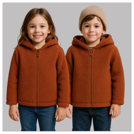 Blusa De Frio Teddy Com Capuz (Tam. 1 ao 8)