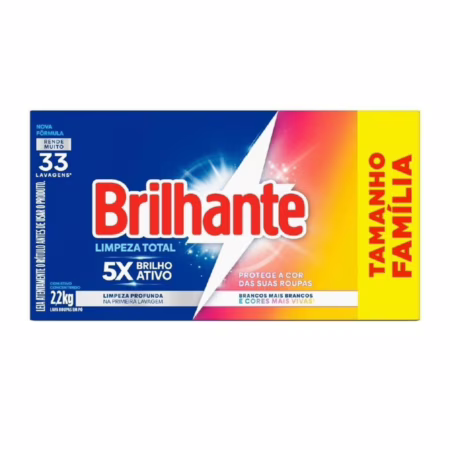 Brilhante Limpeza Total - Sabão Em Pó 2 2Kg