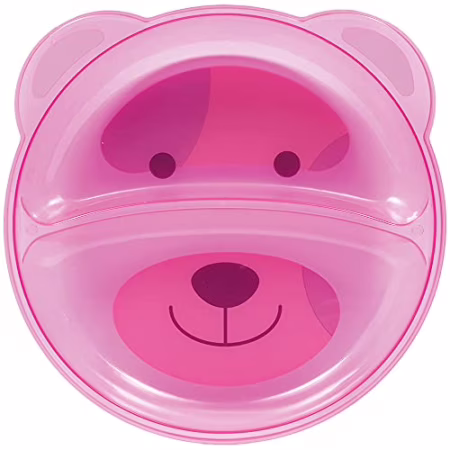 Buba Prato Ursinho Com Divisória Rosa