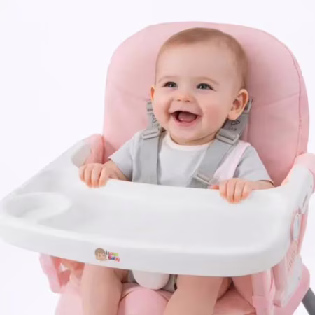 🛍 Cadeira De Alimentação 3 Em 1 Portátil Rosa