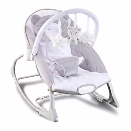 Cadeira De Descanso Musical Urso Polar Cinza Até 18kgs - Maxi Baby