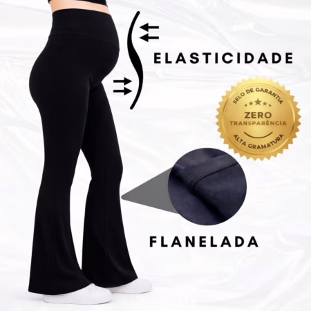 🛍 Calça Flanelada Flare Inverno Confortável