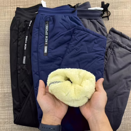 Calça Moletom de Lã Grossa (3 cores)