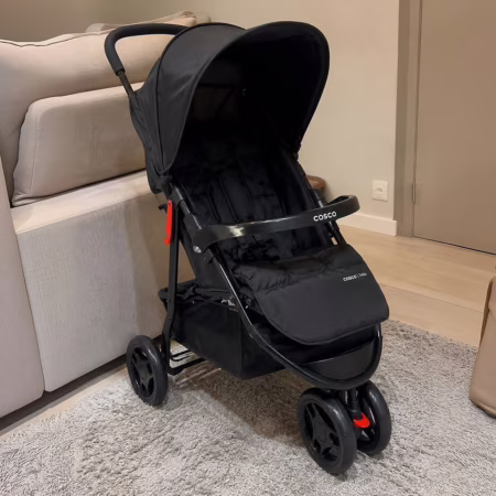 Carrinho De Bebê Cosco Kids, Toffy, Preto Absoluto