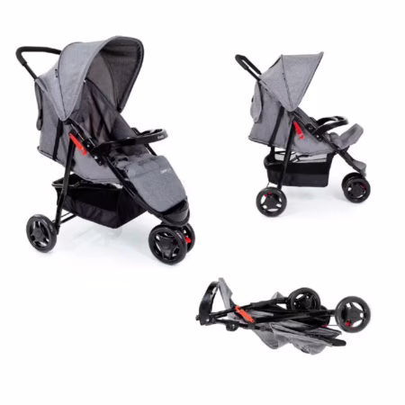 Carrinho de Bebê Toffy Cosco Cinza