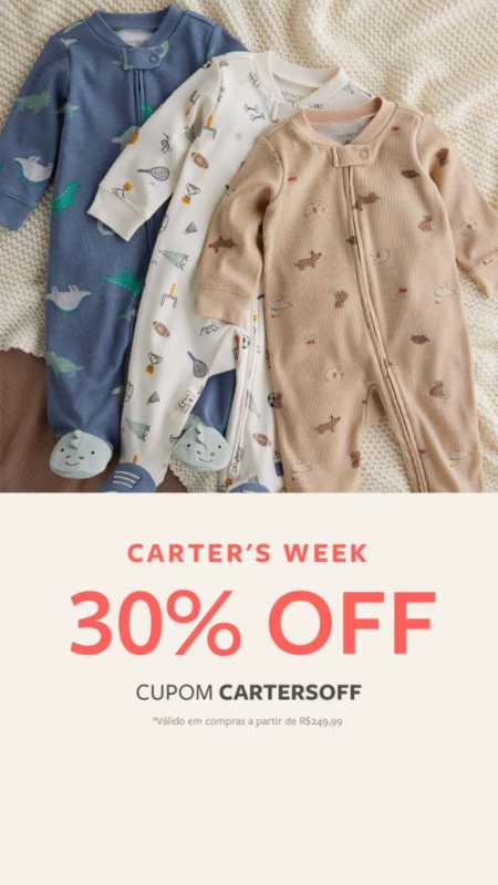 🟣🟣🟣 CARTER’S COM 30% OFF NA RIACHUELO 🟣🟣🟣