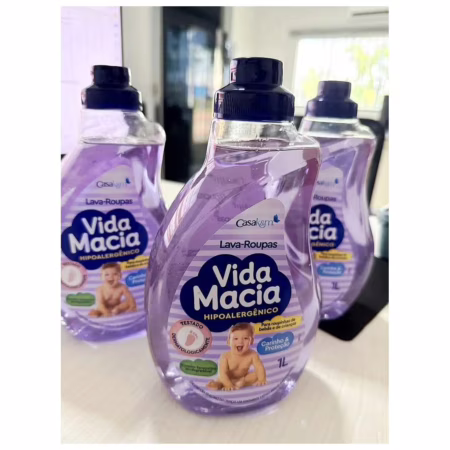 Casa Km Lava Roupas Líquido Vida Macia 1L