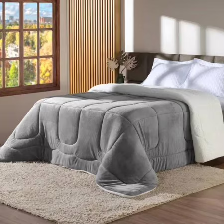 🛏️ COBERTOR QUEEN DUPLA FACE QUE AQUECE! 🥰