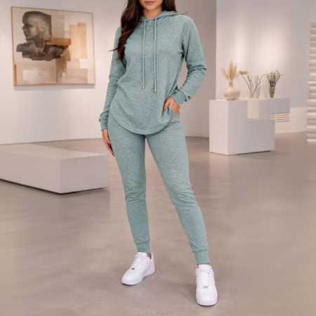 Conjunto De Frio Feminino Roupa De Inverno Blusa E Calça
