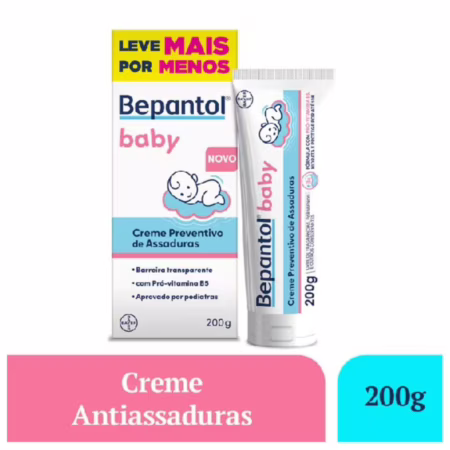 Creme Preventivo de Assaduras Bepantol Baby 200g (Tubo Grandão)