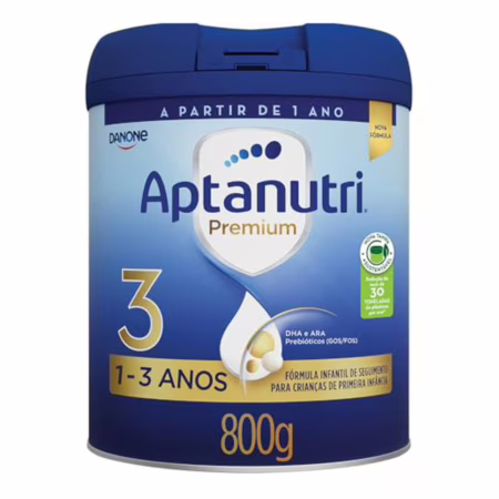 Danone Nutricia - Aptanutri Premium 3, 1-3 anos, Fórmula de Seguimento, 800g
