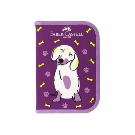 🛍️Estojo Escolar Completo Coleção Pets Faber-Castell - Cachorro