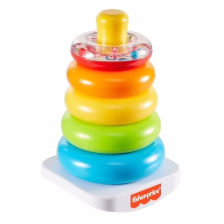 🛍️Fisher-Price Brinquedo para Bebês Pirâmide de Argolas para crianças a partir de 6 meses
