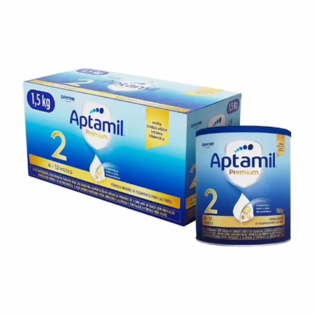 Fórmula Infantil Aptamil Premium 2 - 1,5KG (2 latas com 750g cada)