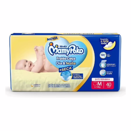 Fralda-Calça MamyPoko Dia&Noite M 40 Unidades