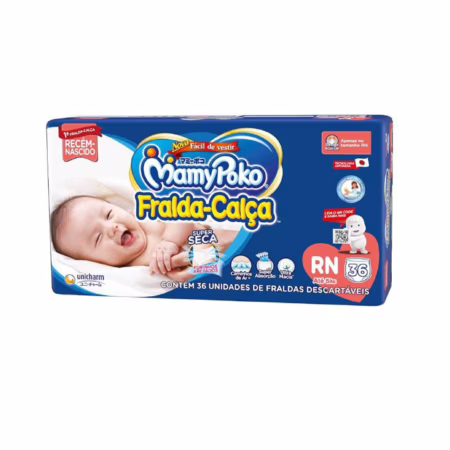 Fralda-Calça Mamypoko Tamanho RN, 36 Unidades