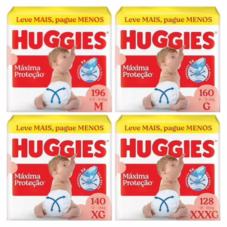 Fralda Huggies Máxima Proteção • B