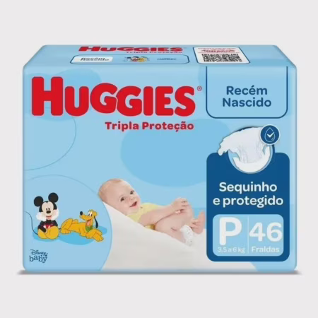 Fralda Huggies Tripla Proteção P com 46 Unidades