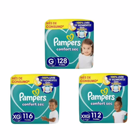 Fralda Pampers Confort Sec • A