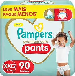 Fralda Pampers Pants Premium Care XXG com 90 • B