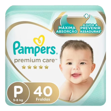 🛍️Fralda Pampers Premium Care Tamanho P 40 Unidades