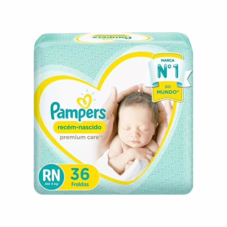 Fralda Pampers Primeiros Dias RN com 36 Unidades