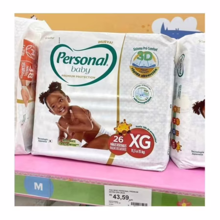 Fralda Personal Baby Premium Protection Xg Com 26 Unidades • A