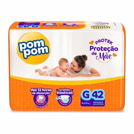 Fralda Pom Pom Protek G 42 unidades