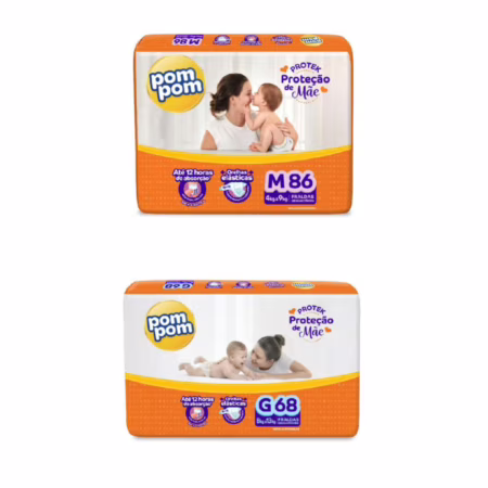 Fralda Pom Pom Protek Proteção de Mãe - M e G