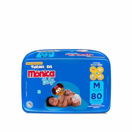 Fralda Turma da Monica Baby Giga M 80 Unidades