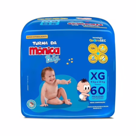 > 🛍️ Fralda Turma da Monica Baby Giga XG 60 Unidades