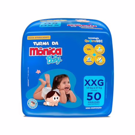 Fralda Turma da Monica Baby Giga XXG 50 Unidades