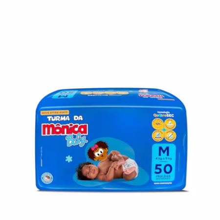 🛍 Fraldas Turma da Mônica Mega M (50 Unidades)