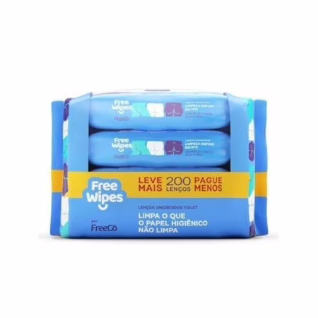 🛍️Free Wipes Lenço Umedecido Toilet Pack com 4 unidades