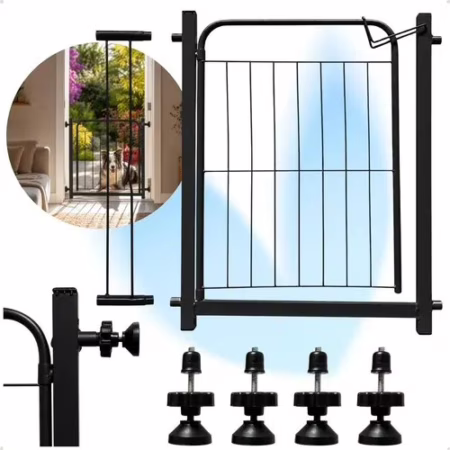 Grade Portão Preto Proteção Pets 69cm