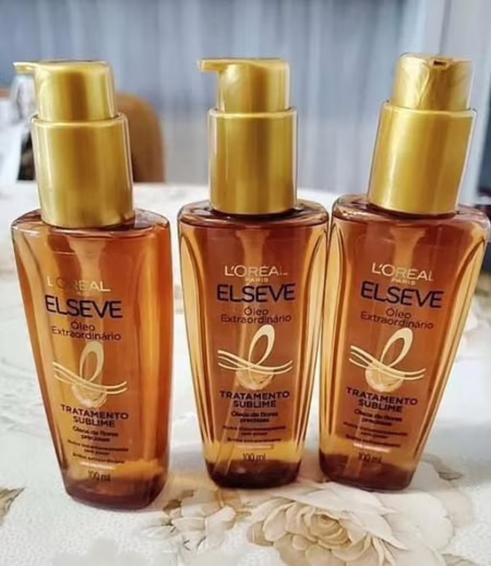 💎 Kit 3 Óleo Capilar Elseve L'Oréal Paris Óleo Extraordinário 100ml - 3 unidades • A