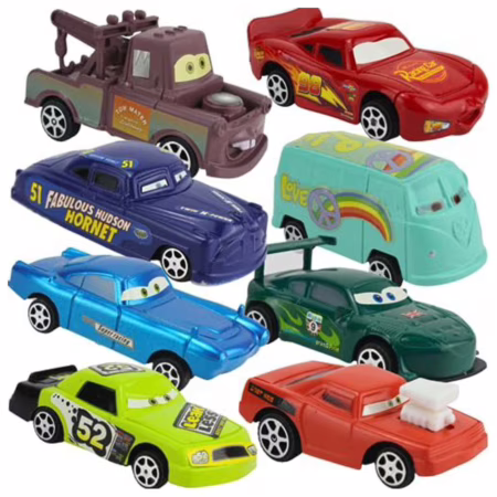 Kit 8 Carrinhos Fricção Filme Carros 3 Relampago Mcqueen Coleção Presente para Criançada