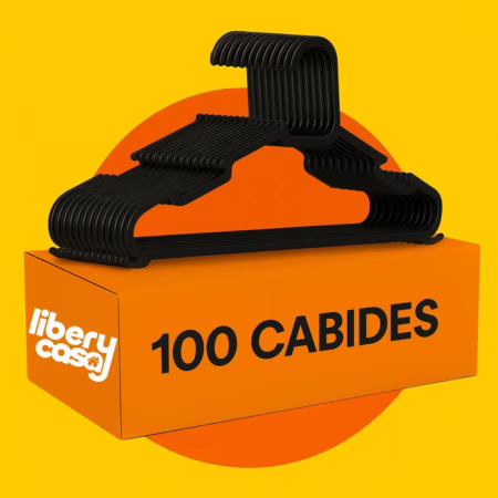 Kit com 100 Cabides de Plástico