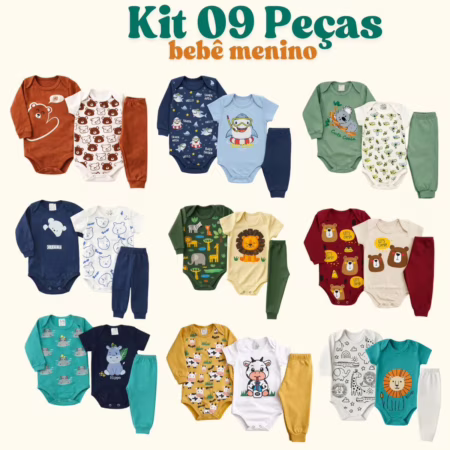 KIT COMPLETO PRA NÃO FALTAR ROUPA NEM NOS DIAS CORRIDOS! 💙👶